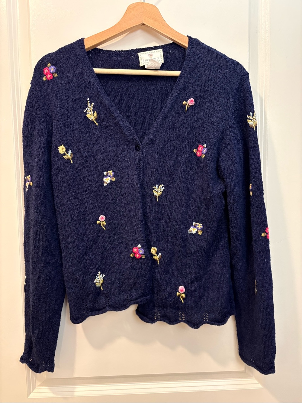 Vintage Susan Bristol Embroidered Cardigan
